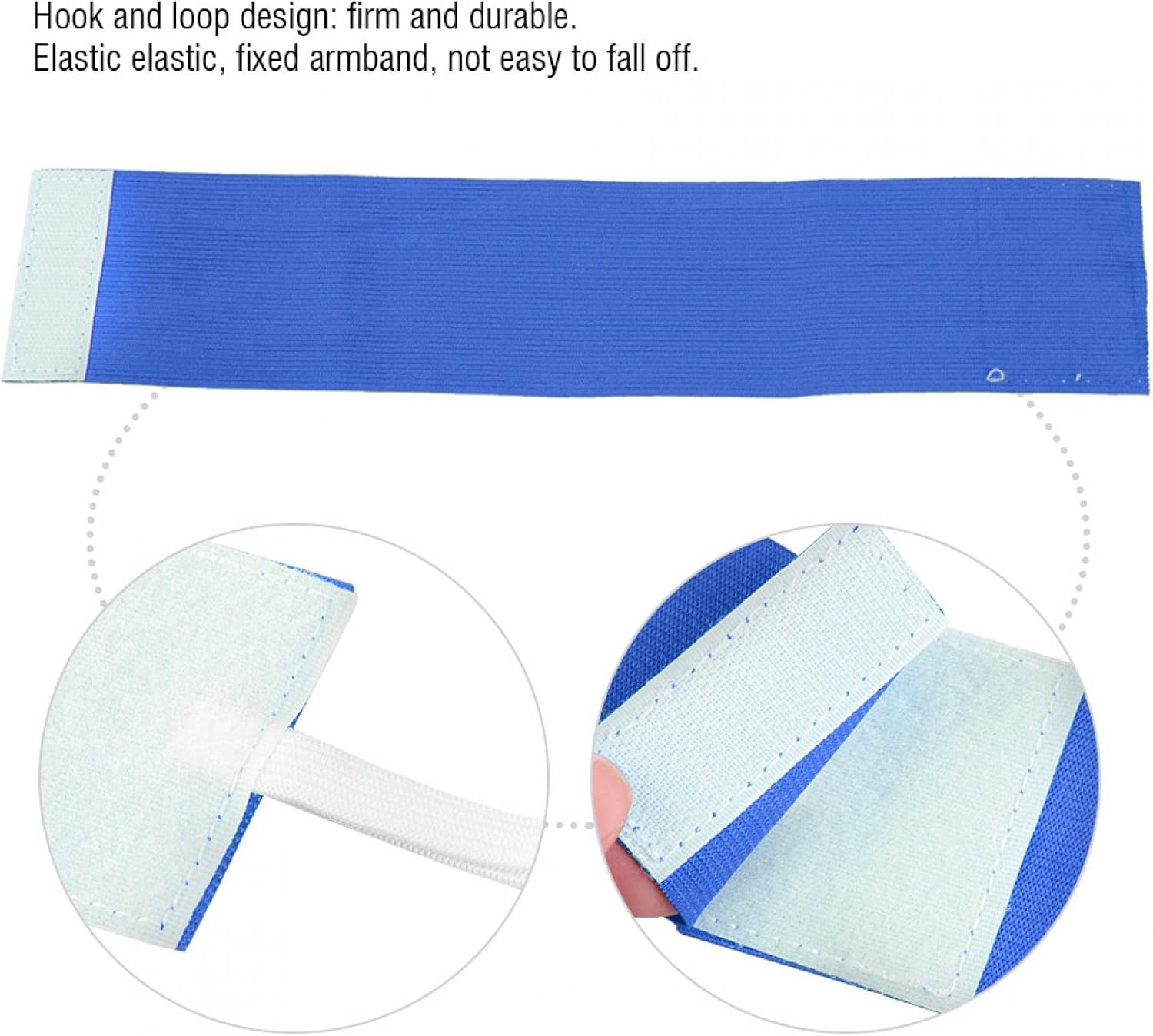 Captain Armband, Outdoor Team Sports Groups Soccer Armbands Adjustable Player Bands Elastic Soccer Captain Armband for Adult Youth School Team Competition Players (Blue)