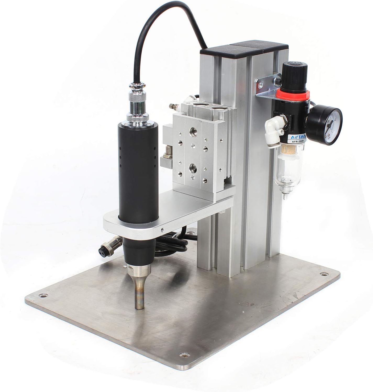 Ultrasonic Hot Fix Setting Spot Welder Pneumatic Weld Sewing Equipment 110V 500W （US Stock）
