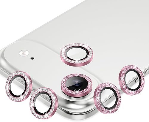 Miniatura 49 de AGVEE 3+3 6 Pack para iPhone 12 Pro Max de 6.7" Protector de lente de cámara, anillo metálico Bling Diamond y Bling Glitter, película de cubierta de