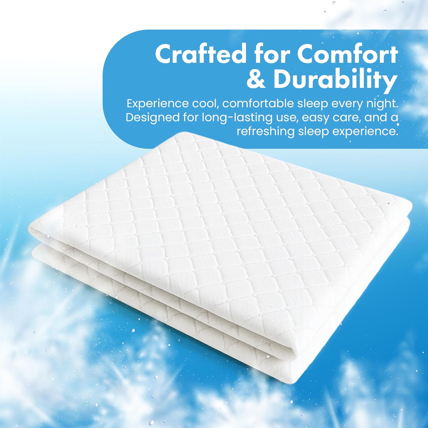 GBS Summer Cooling Mattress Pad – Lightweight, Breathable & Washable, Soft, Durable Mattress Topper for Hot Sleepers, Q-Max Cool-to-Touch Fabric, Made in Korea - King Size (71"x80")