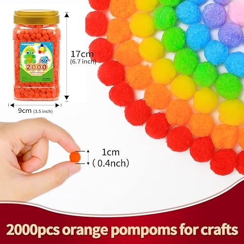 Vista 17 de Praisebank Pompones rojos, 90 unidades, 1.5 pulgadas, perfectos para artes y manualidades