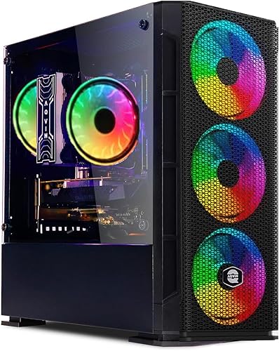 AQ10 - Torre de escritorio para juegos con procesador Intel Core i7 de hasta 3.9 Ghz, tarjeta gráfica AMD RX 580 8GB GDDR5, 1 TB SSD 32 GB de