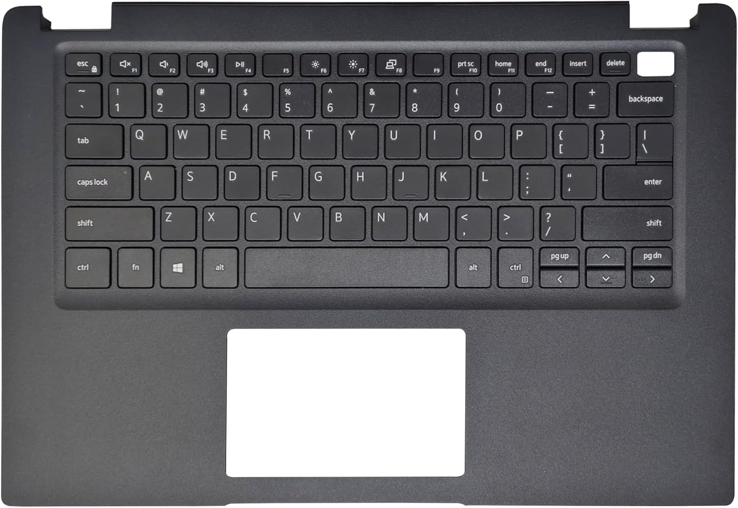 Laptop Keyboard Compatible for Dell Latitude 3410 00MC2P 0MC2P 460.0KA0A.0011 US Layout No Backlit Black Palmrest Upper Cover Case