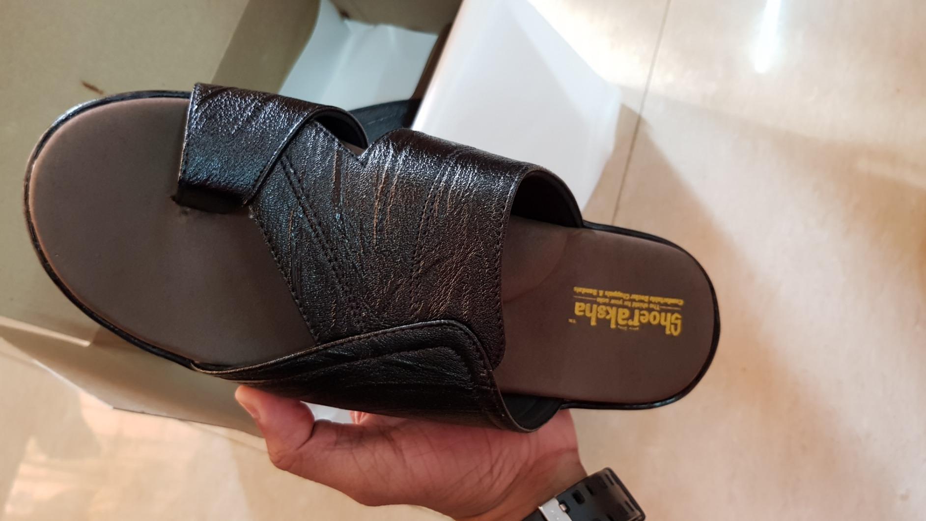 Shoeraksha Men's Brown Orthopedic Chappal with Arch Support for People