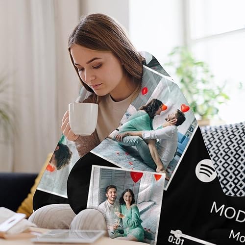 Miniatura 5 de Manta personalizada con imagen para regalo conmemorativo, manta de texto personalizada para cumpleaños o Navidad, con mi propia foto, para mamá,