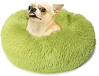 Vista 23 de Cama para perros pequeños, cama mullida para cachorros, lavable, dona, antideslizante, 15 pulgadas