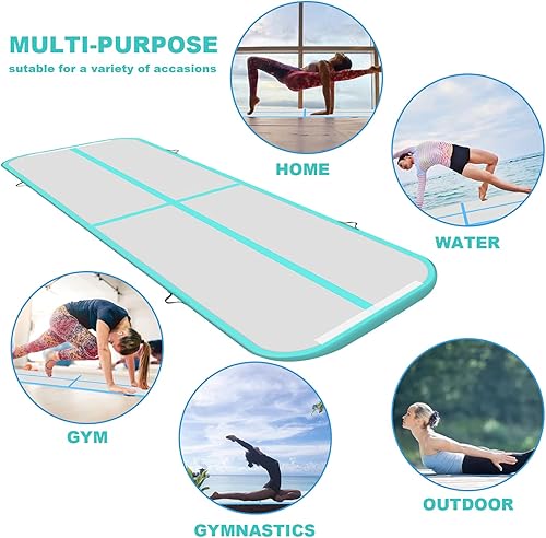 Miniatura 7 de Tapete inflable de gimnasia de aire para regalo de Navidad, 13 pies, 16 pies, 20 pies, tapete de gimnasia para pista de secadora, 48 pulgadas de