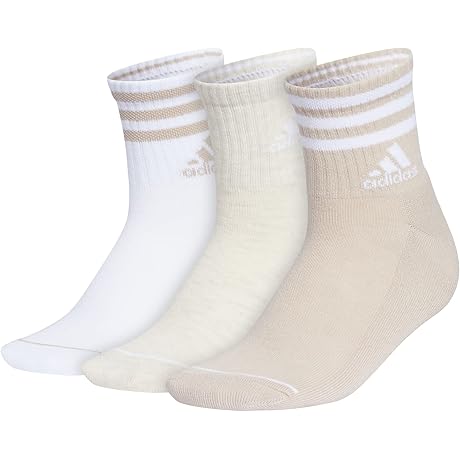 3-Stripe Women's Quarter Socks With Arch Compression