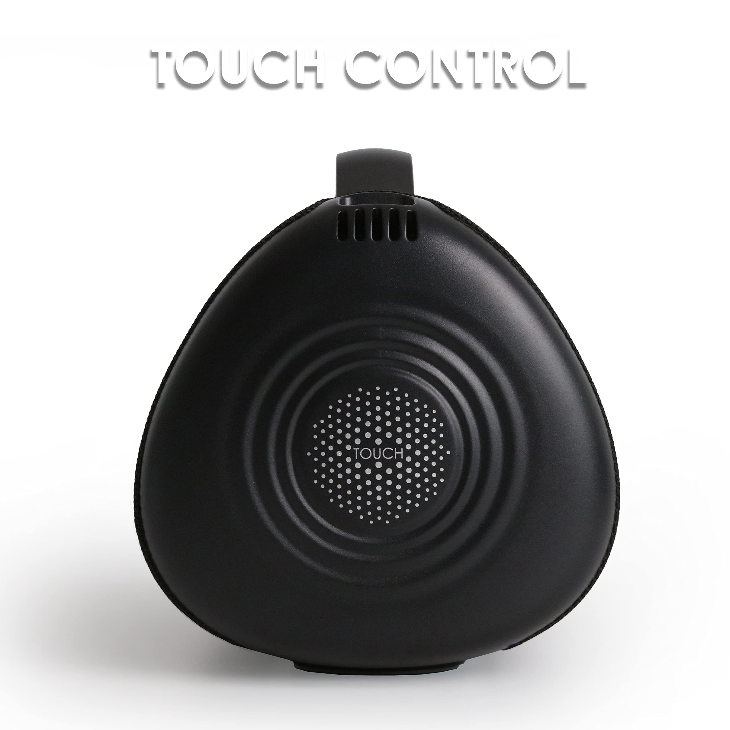 Boompods Rhythm 60 Haut-Parleur Bluetooth sans Fil - Mini Enceinte Portable avec Effets Lumineux LED, Autonomie 10h, Double Couplage, Haut Parleur étanche pour Voyage, Douche et Jardin, Noir