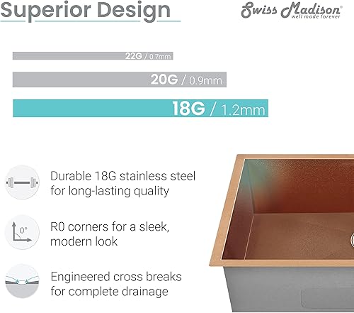 Vista 13 de Swiss Madison Well Made Forever SM-KU708G, dorado Oro