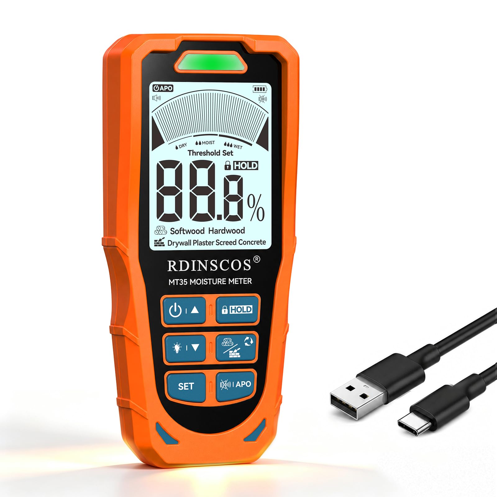 RDINSCOS Pinless Moisture Meter for Wood & Wall — Amazon image 9
