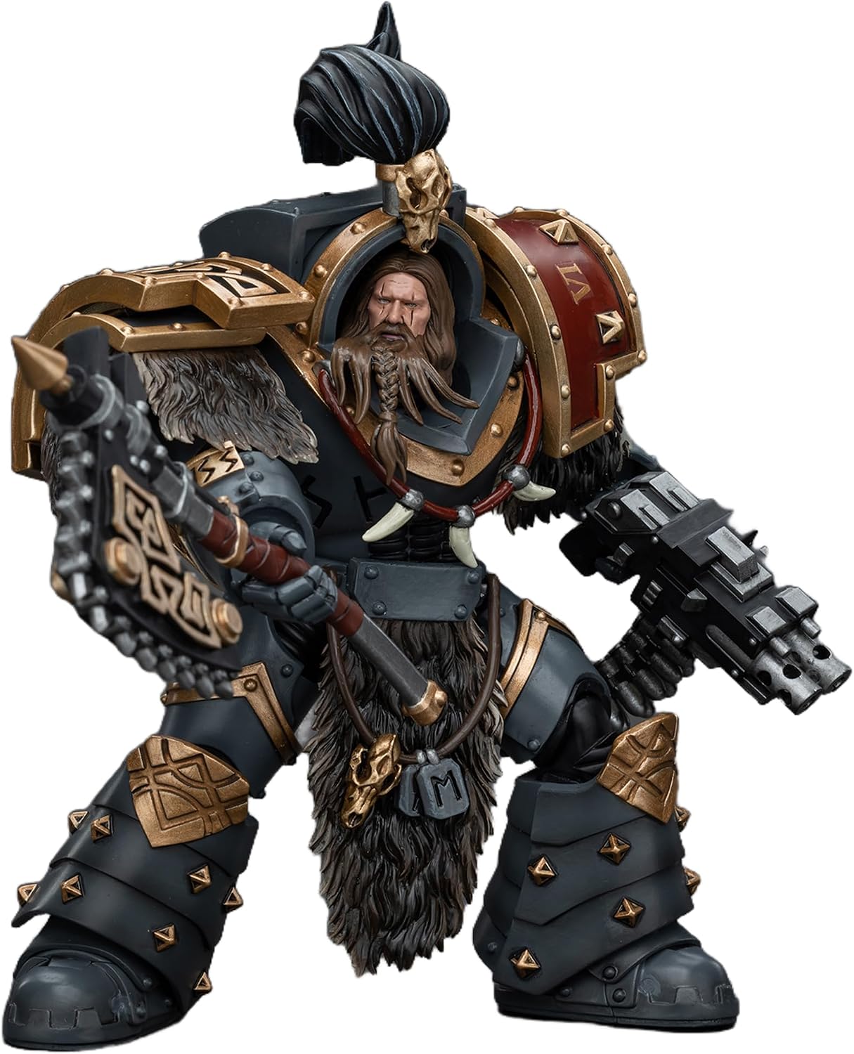 JOYTOY 1/18 Action Figures - Warhammer The Horus Heresy Space Wolves Varagyr Wolf Guard Squad Varagyr Terminator 2-5‘’,Classic Character,Collectible,Age 15 and Above