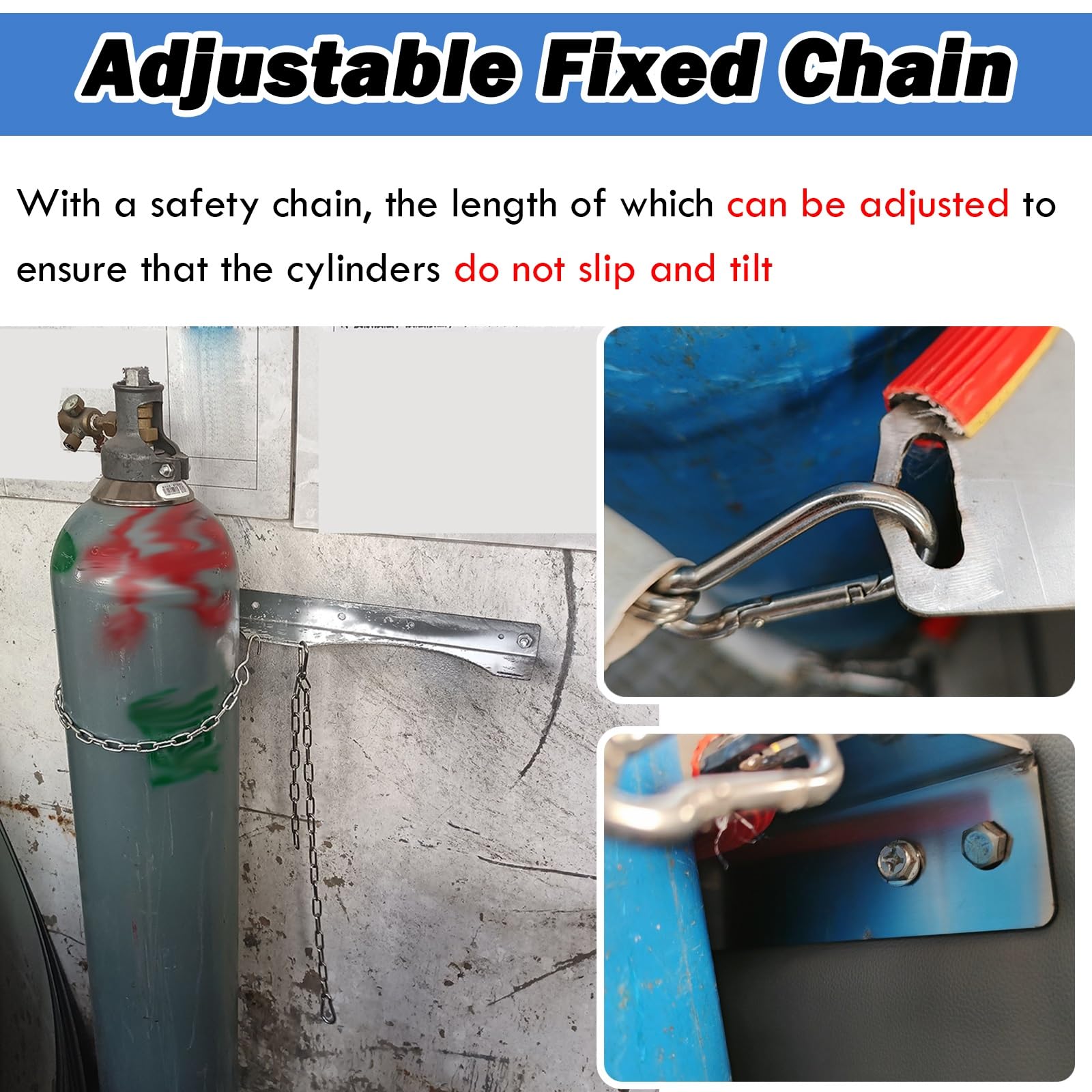Gasflasche Halterung Gasflaschenhalter Hochleistungs-Gasflaschen-Wandhalter, Halterung Für Sauerstoffflaschen In Werkstatt/Wohnzimmer/Schlafzimmer, Keine Rolle, Universelles Sauerstoffregal(5 pack)
