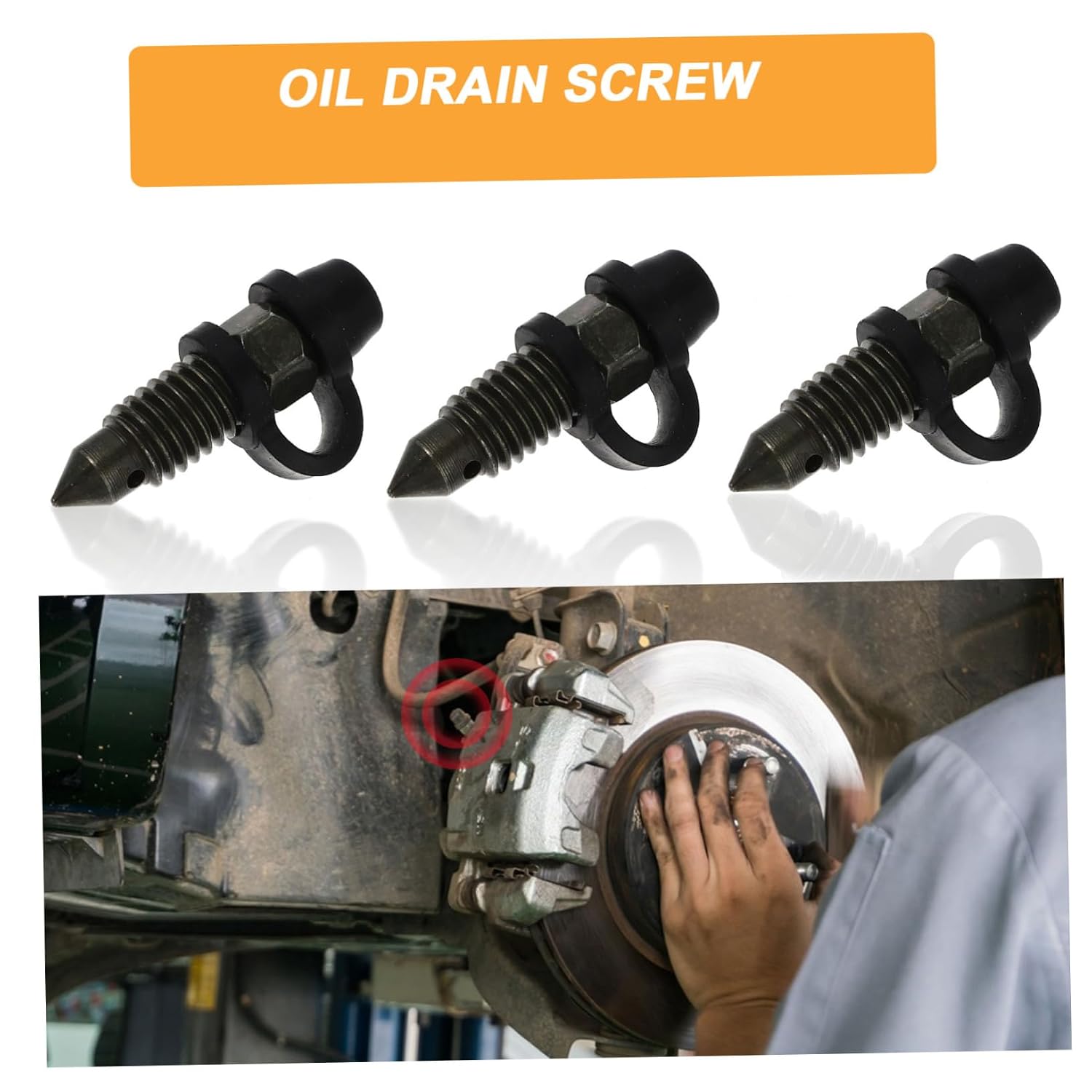 Amosfun 4sets Brake Bleeder Screws Dust Caps and Motorcycle Brake Exhaust Screws for Replacement