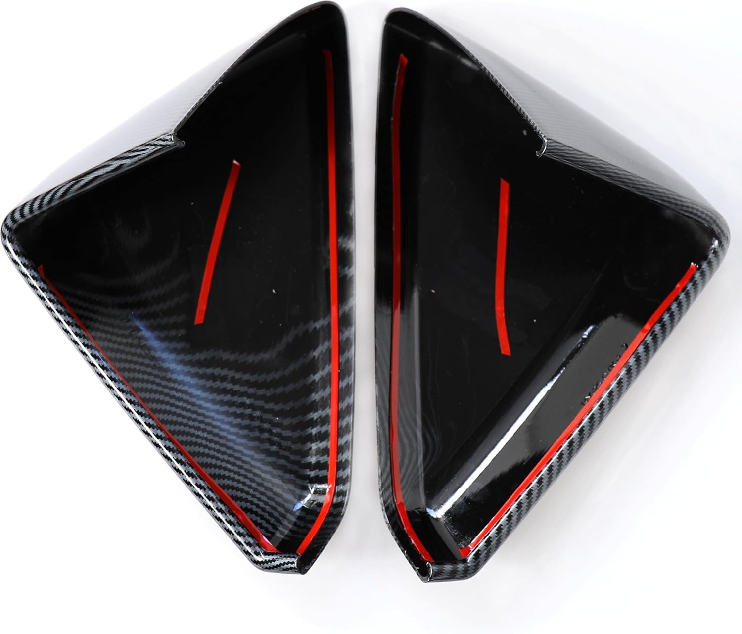 Barong for Tesla Cybertruck Accessoriess Exterior Stickers Car Rear View Rearview Side Mirror Cover Trim Frame Decal Carbon Fiber Pattern