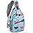 ZOMAKE Sling Bag,Small Crossbody Sling Backpack,Water Resistant Shoulder Daypack for Travel,Anti Thief Chest Bag for Hiking(Cat\'S Head Light Blue)