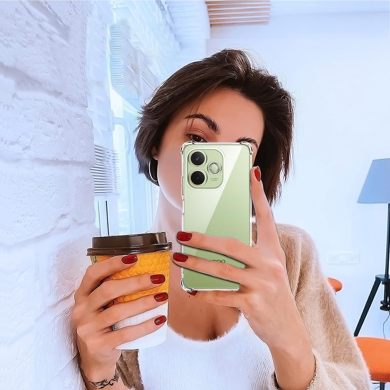 iVoler Cover per Oppo A5 PRO 4G / Oppo A5 PRO 5G, Custodia Antiurto Anti-Graffio Trasparente per Assorbimento degli Urti con Paraurti in TPU Morbido, Sottile Morbida in Silicone TPU Case