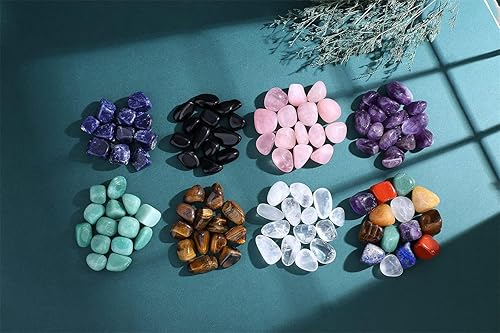 Miniatura 23 de MAIBAOTA Piedras de ojo de tigre, piedras pulidas naturales, piedras de cristal pulidas, piedras de equilibrio energético, piedras preciosas