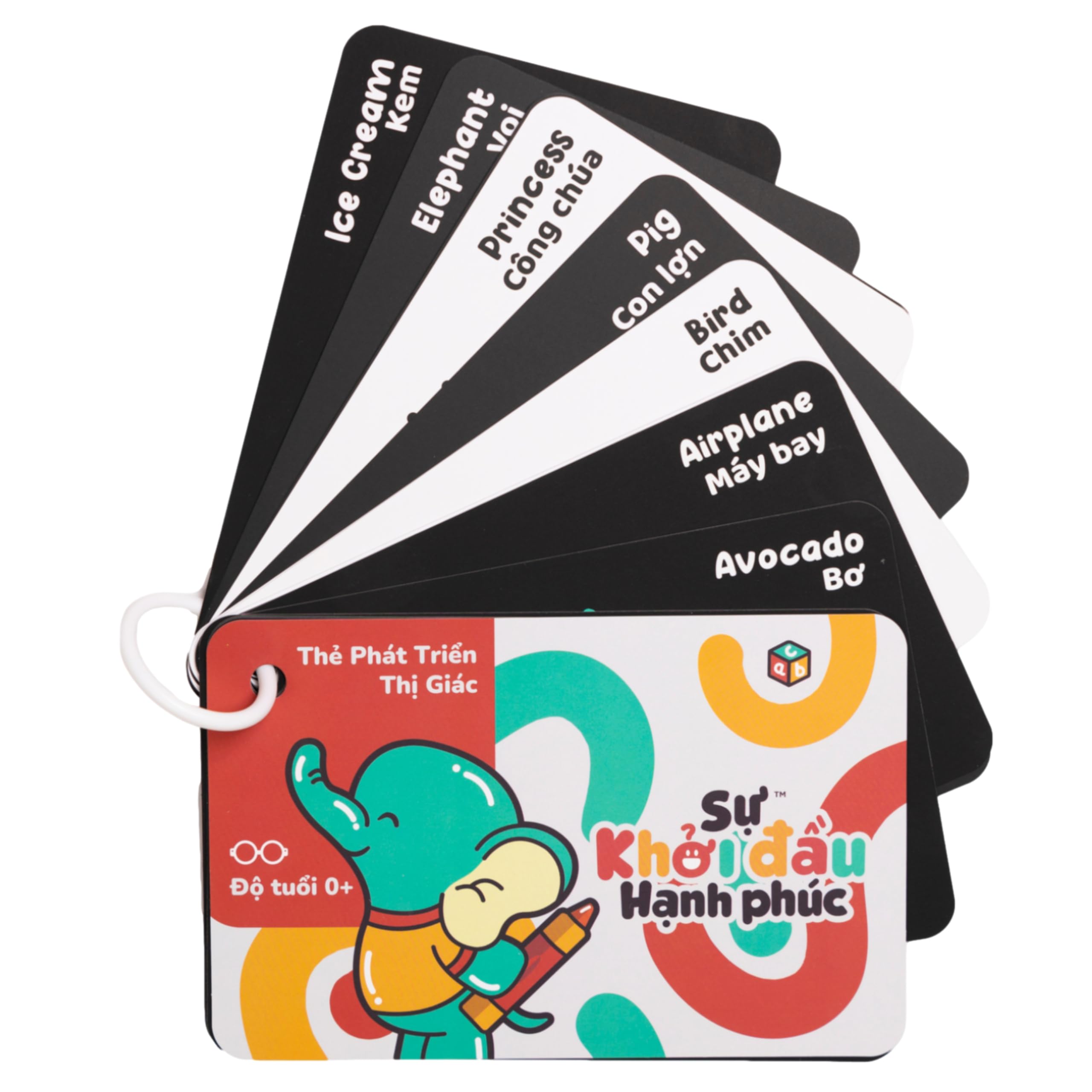 Happy Start Award-Winning High Contrast Baby Cards (English + Vietnamese)