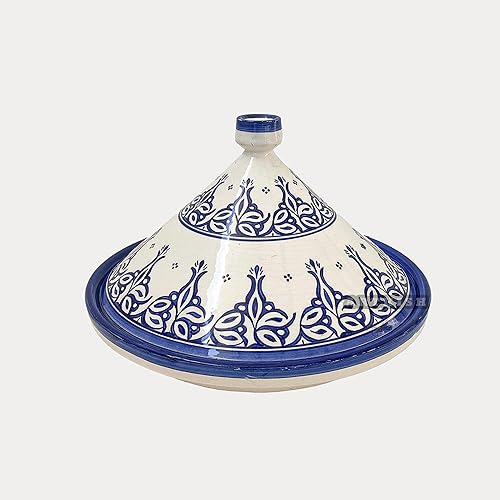 Miniatura 6 de Artisanal Moroccan Ceramic Tagine Cooking Pot - Hand Painted Glazed Clay Cookware for Slow Cooking - Tajin Clay Pot for Cooking and Serving -