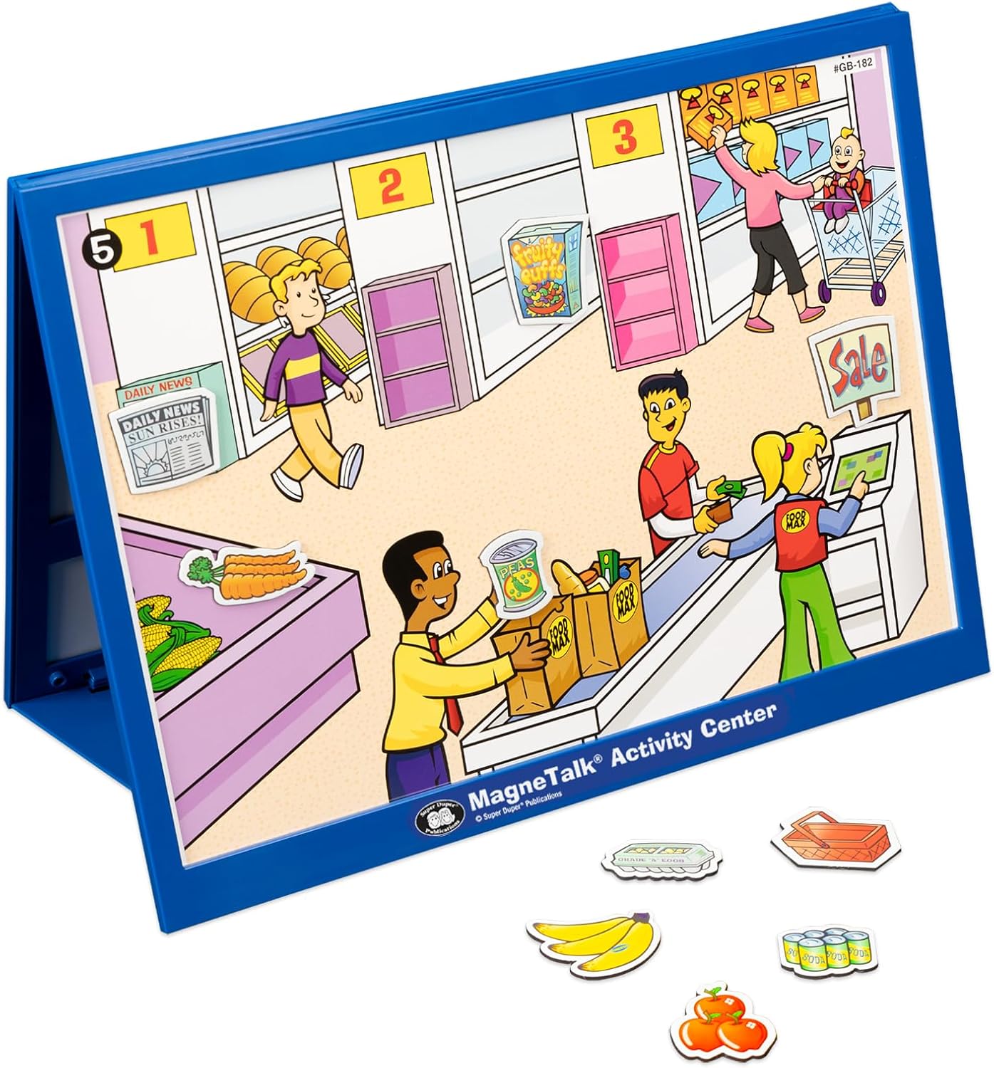 Super Duper Publications | Magnetic Adventure Stories Match-Up Barrier Game | Vocabulary, Basic Concepts, Following Directions, Reasoning, Listening, Categories, & Rhyming | Educational Resource