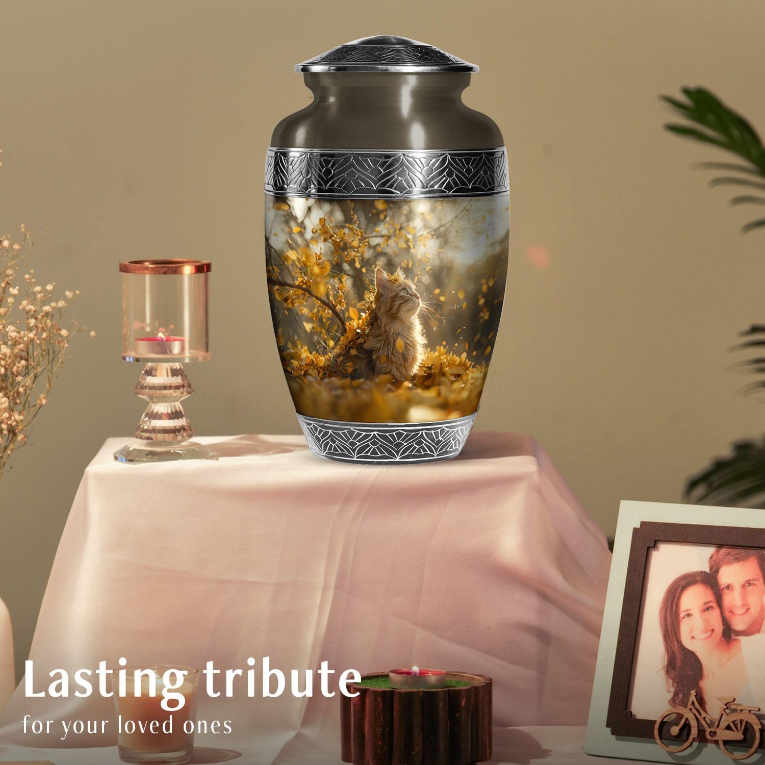 Cat Urn-Urns for Human Ashes Large Adult- Burial Urns for Ashes - Ash Urns for Humans - Cremation Urns for Men - Urn for Ashes Adult Male - Funeral Cremation Urns for Ashes