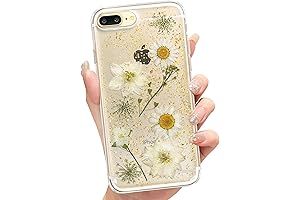 Abbery Clear iPhone 8 Plus Case with Sunflower Floral