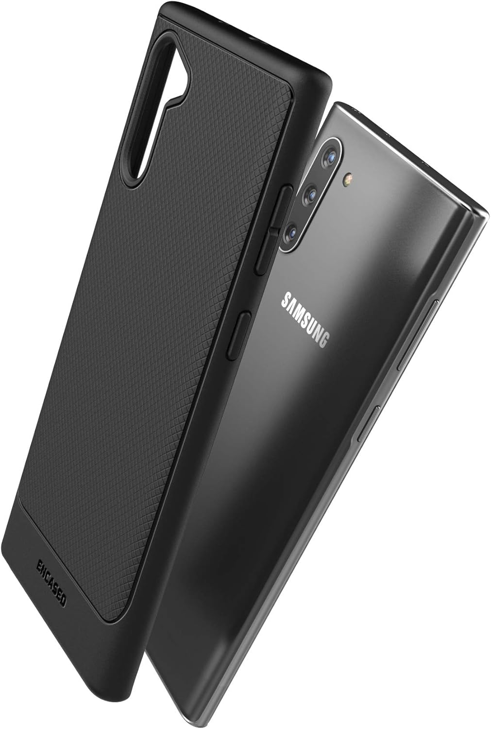 ENCASED Galaxy Note 10 Case (Thin Armor) Slim Flexible Grip Phone Cover (Samsung Note 10) Black (Note 10) - Image 7