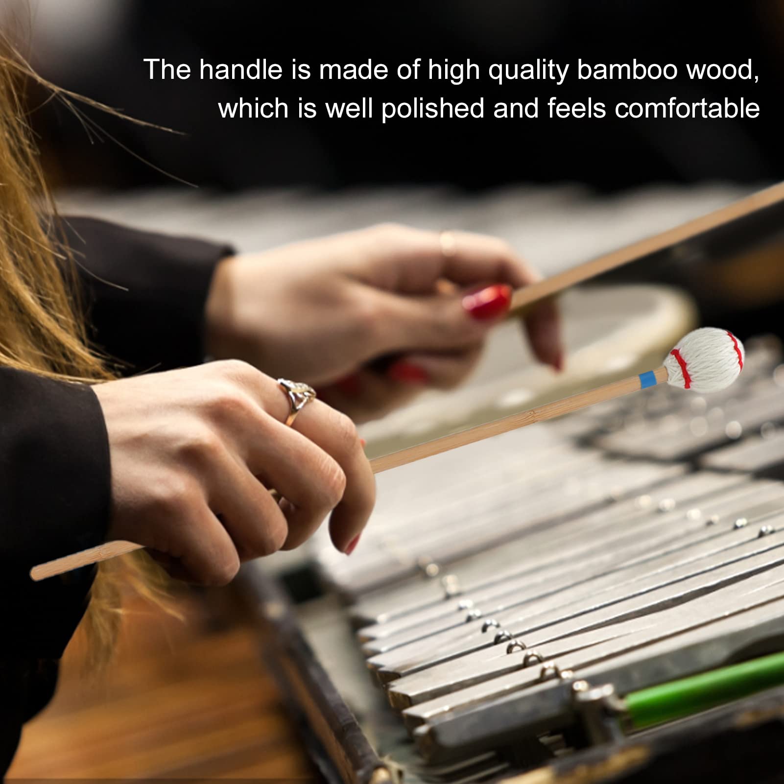 Mazos de Hilo de Marimba, Suave, Seguro, Fácil de Usar, Teclado, Mazos de Marimba para Tocar Instrumentos en Casa
