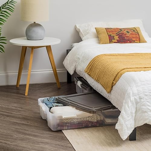 Miniatura 4 de IRIS USA WeatherPro - Contenedores de almacenamiento de 47 cuartos de galón con tapas, 1 paquete, caja de juntas de plástico sin BPA con cierre y