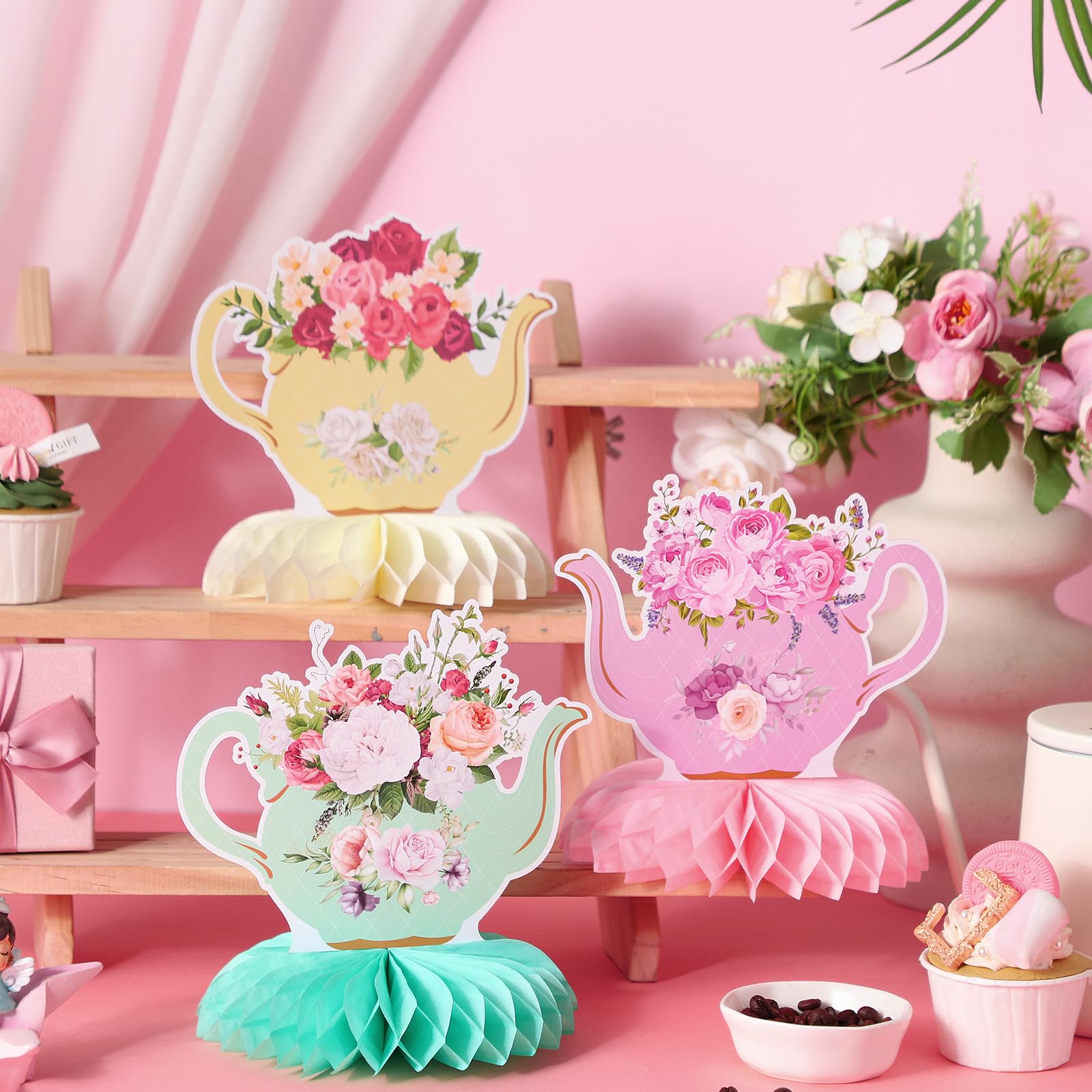 Decoração Chávena Chá Vintage - Topo Bolo Festa Aniversário