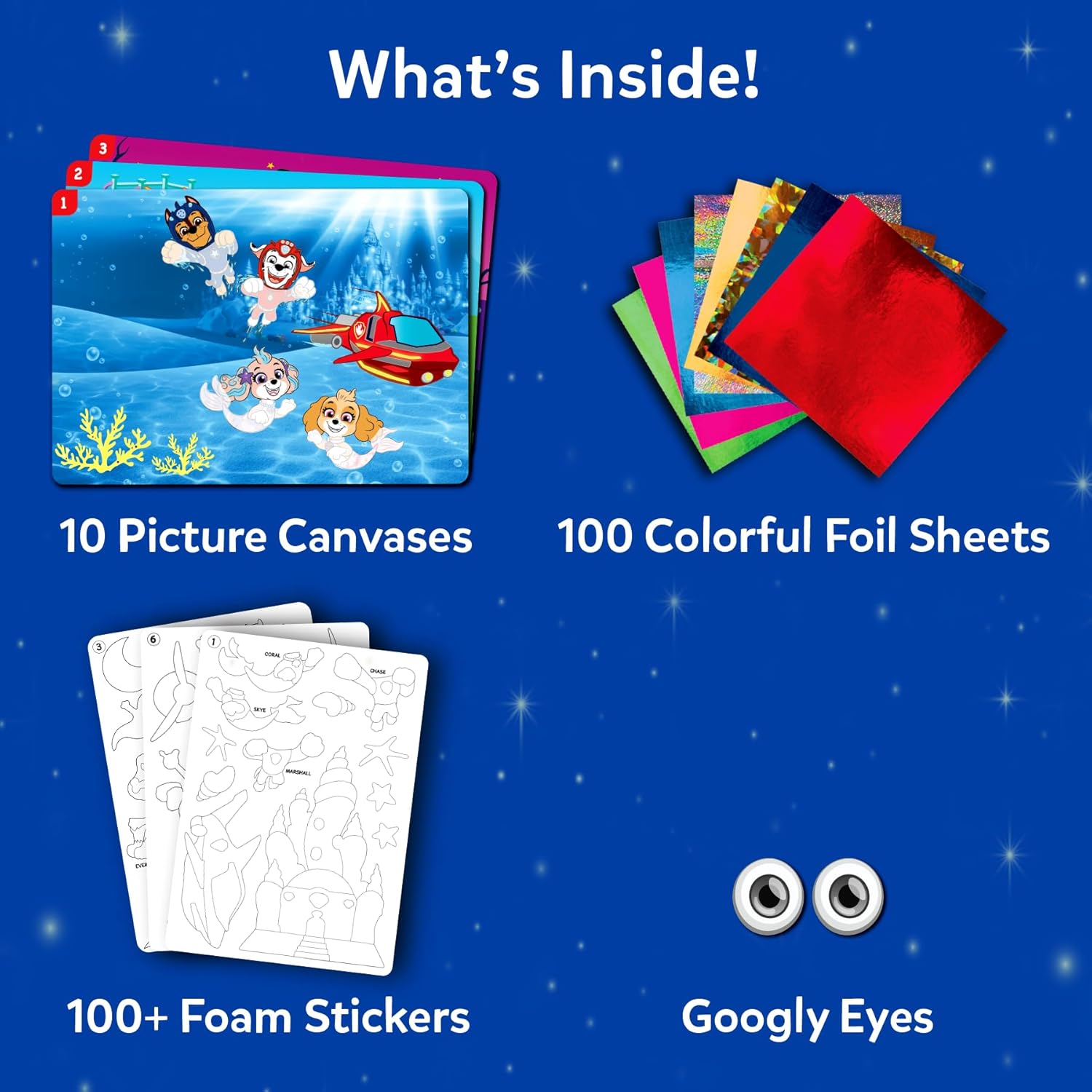 Skillmatics Foil Fun - PAW Patrol, Mess-Free Art & Craft Kits for Kids, DIY Creative Activity, Travel Toys, Gifts for Fans of Chase, Marshall, Skye, Girls, Boys, Ages 4, 5, 6, 7, 8 and Up