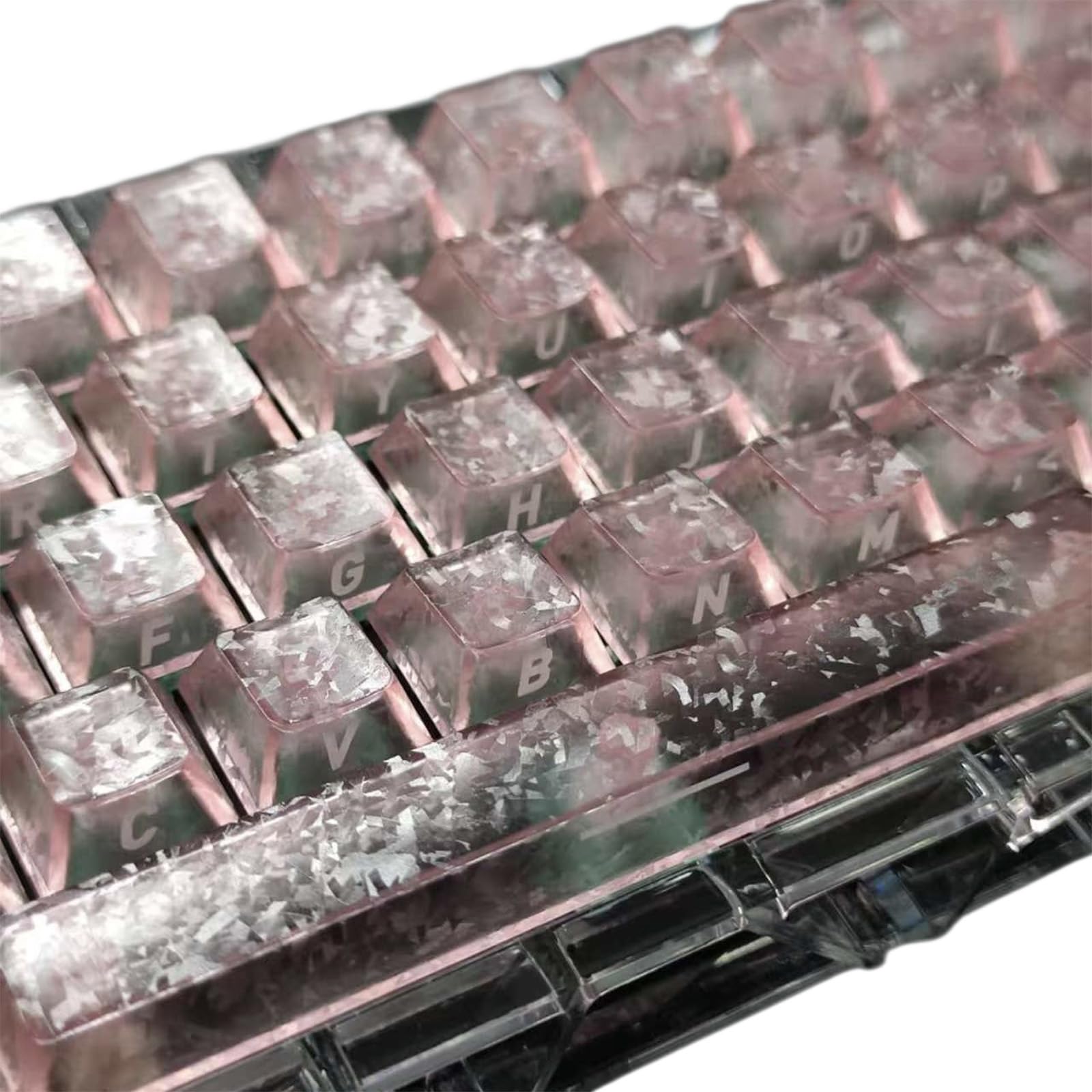 Set de tapas de teclado mecánico de 119 teclas ergonómicas con grabado lateral estilo carbono 7