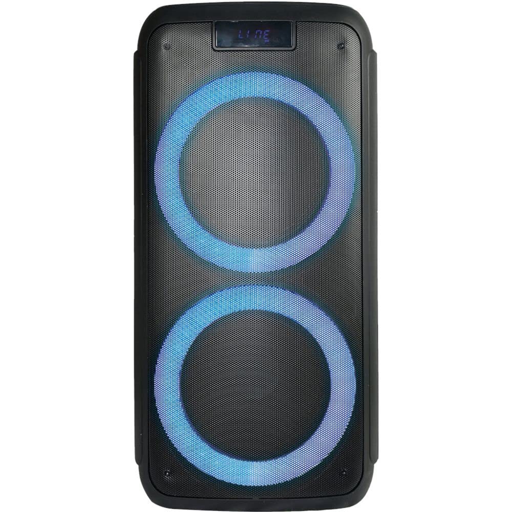 Ibiza - FREESOUND400 - Enceinte Portable sur Batterie avec Bluetooth, USB, SD et AUX-in avec LEDs d’Ambiance - 400W - Noir