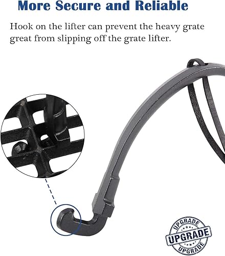 Miniatura 4 de KAMaster Elevador de parrilla de hierro fundido para parrilla Kamado, accesorios de parrilla compatibles con Big Green Egg, juego de ahumador de