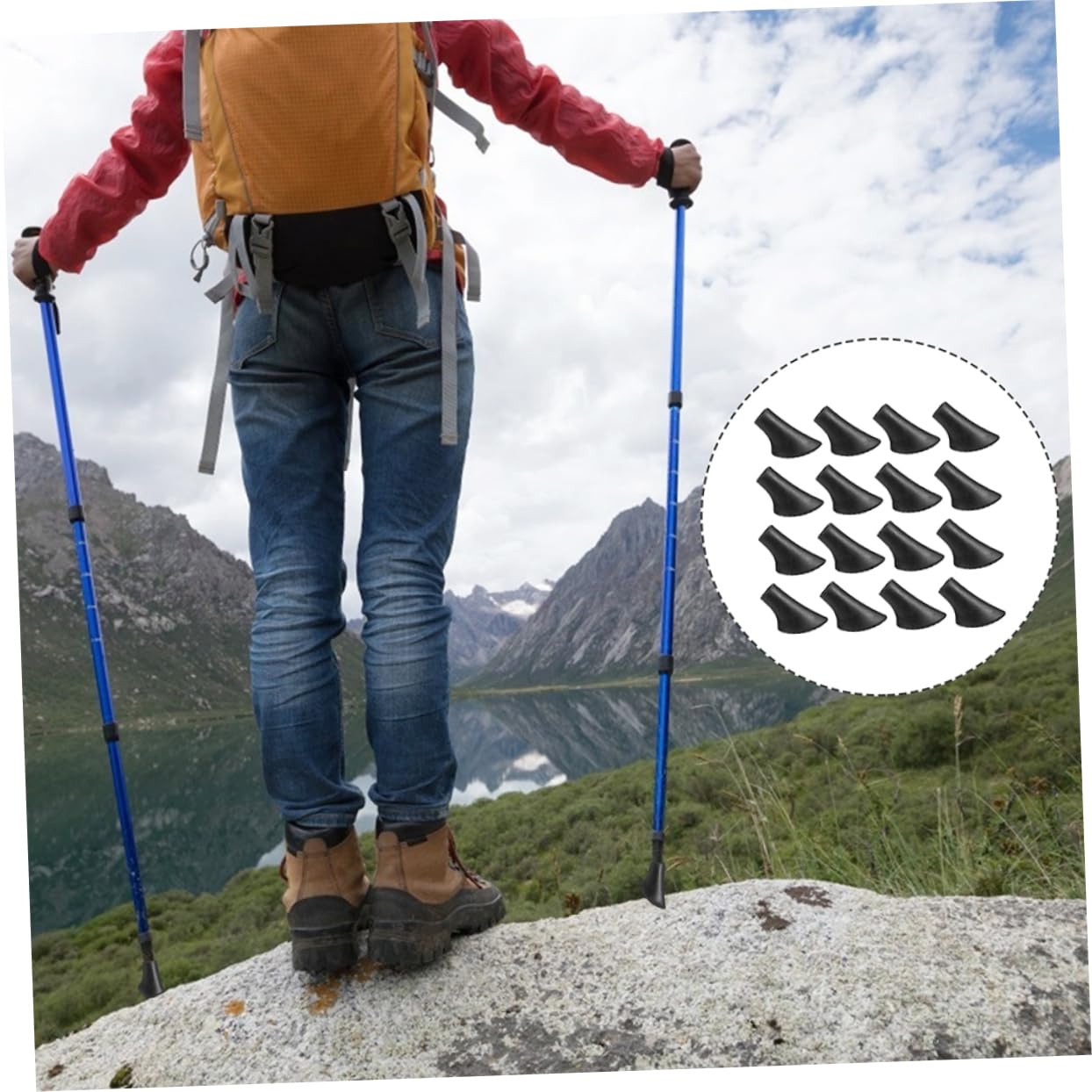 Wanderstockspitzen Ersatzspitzen 30er-Pack Kunststoff-stockfuß Für Trekkingstöcke