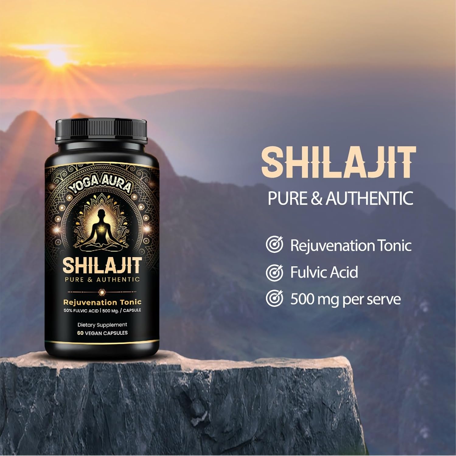 Shilajit Capsules – Himalayan Shilajit 500mg Daily Supplement – Purified Resin Extract, Lab Tested - Image 3