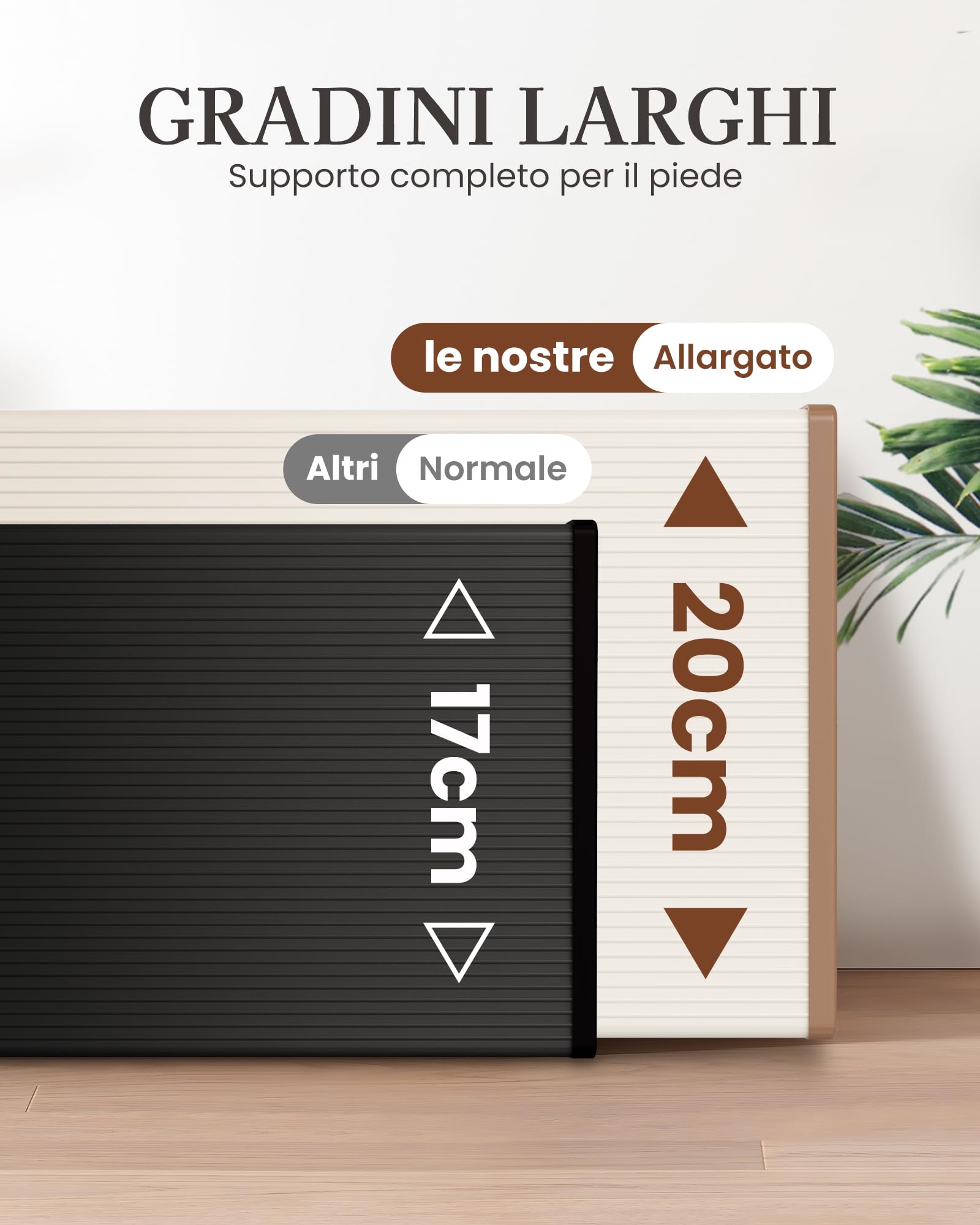 Scala a 2 Gradini, Sgabello Piegevole con Pedale Largo Antiscivolo in Alluminio Leggero ma Resistente, Portata 150 kg, Design Moderno Carino per Spazi Domestici Interni