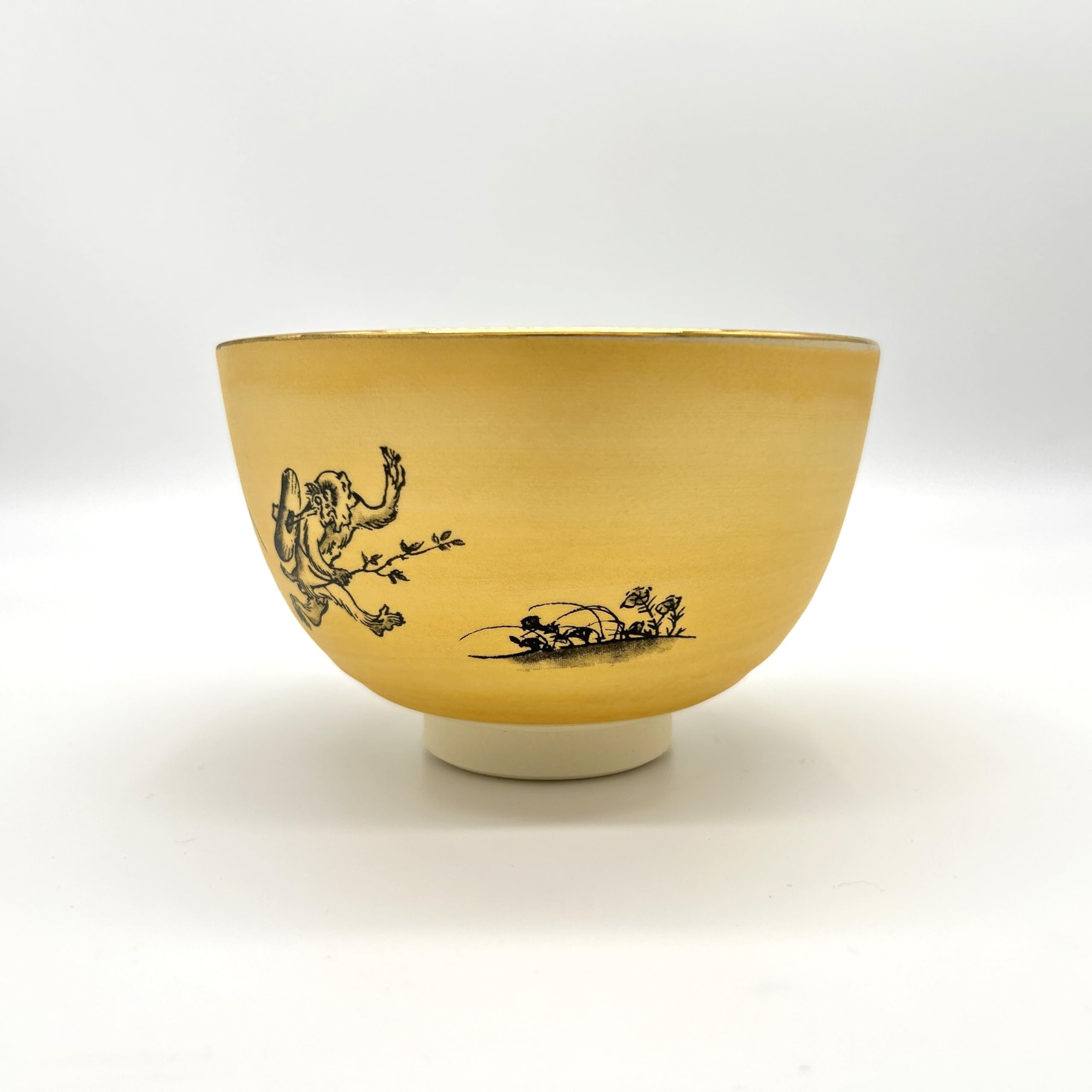 Amazon | 抹茶碗 金地 鳥獣戯画 【日本製】【茶道具】【美濃焼