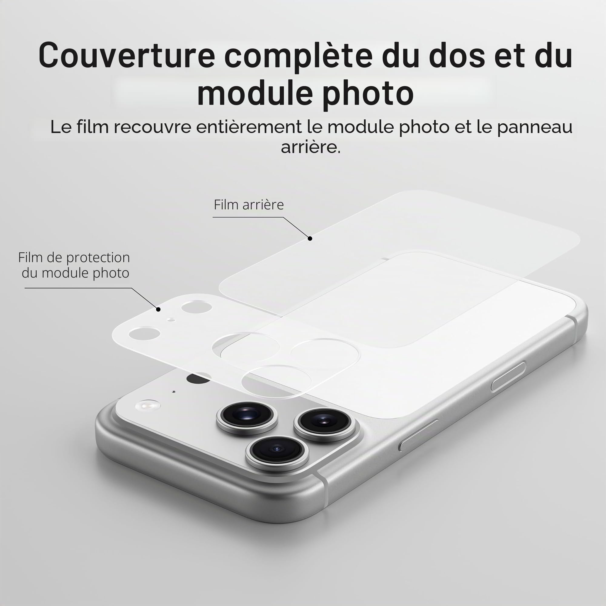 AMAZINGthing pour iPhone 17 [RADIX FullCover] Protection d’Objectif et Film Arrière, Film Mat Ultra Fin, Pleine Couverture, Résistant aux Rayures (Radix Full Cover Film Set - iPhone 17 Pro)
