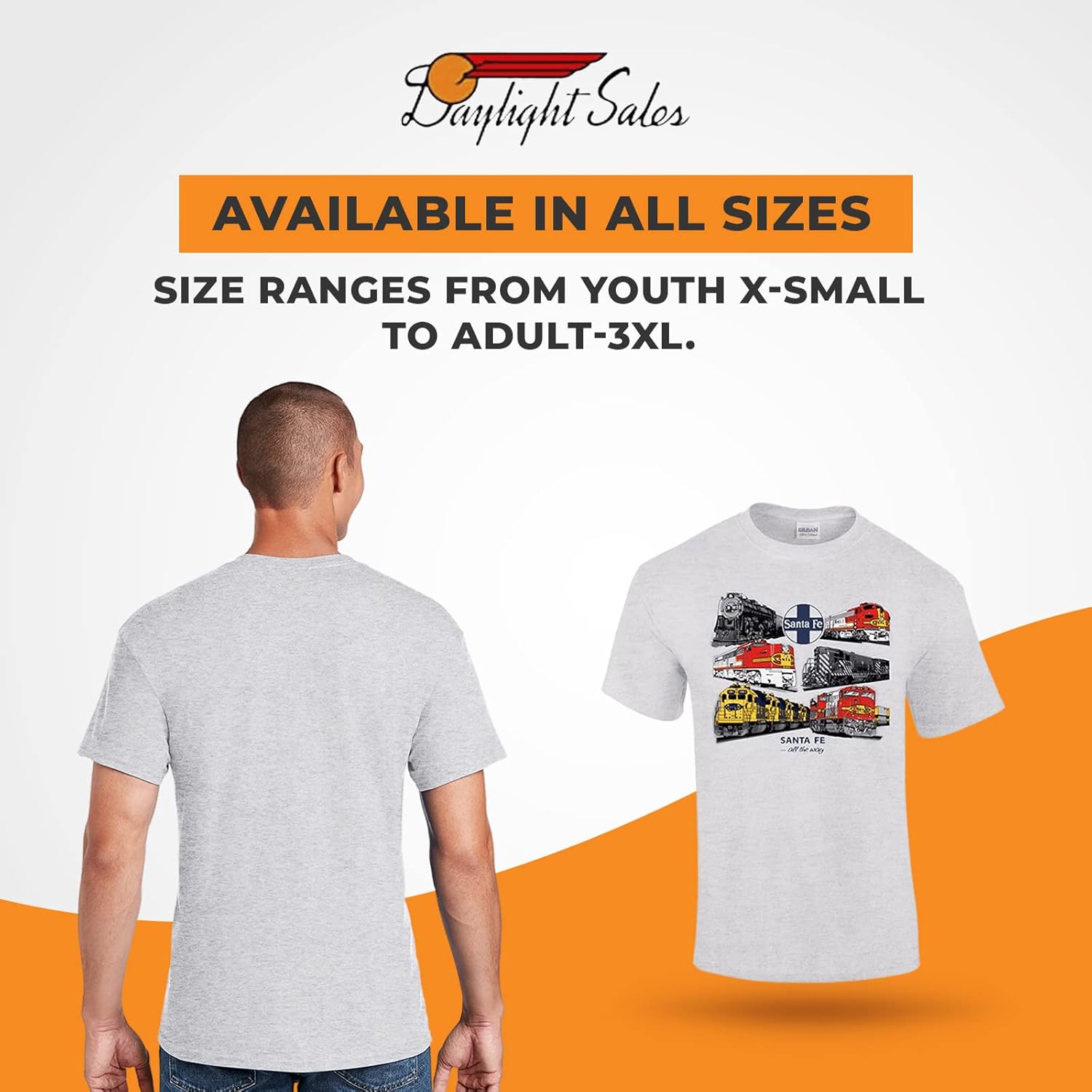 Daylight Sales Santa Fe All The Way Authentic Railroad T-Shirt [56] - Image 6