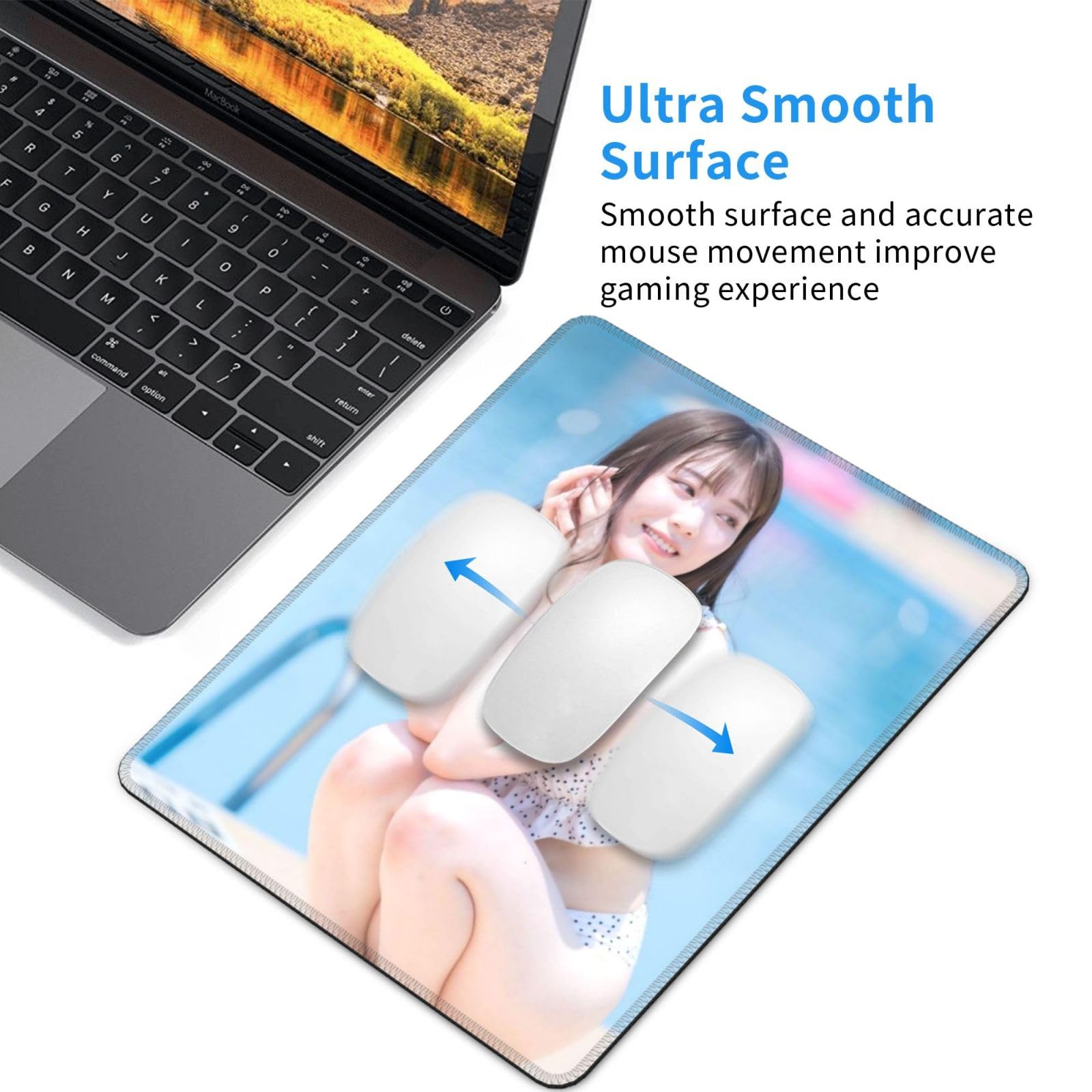 Amazon.co.jp: 石川澪 マウスパッド ゲーミング かわいい ラバー