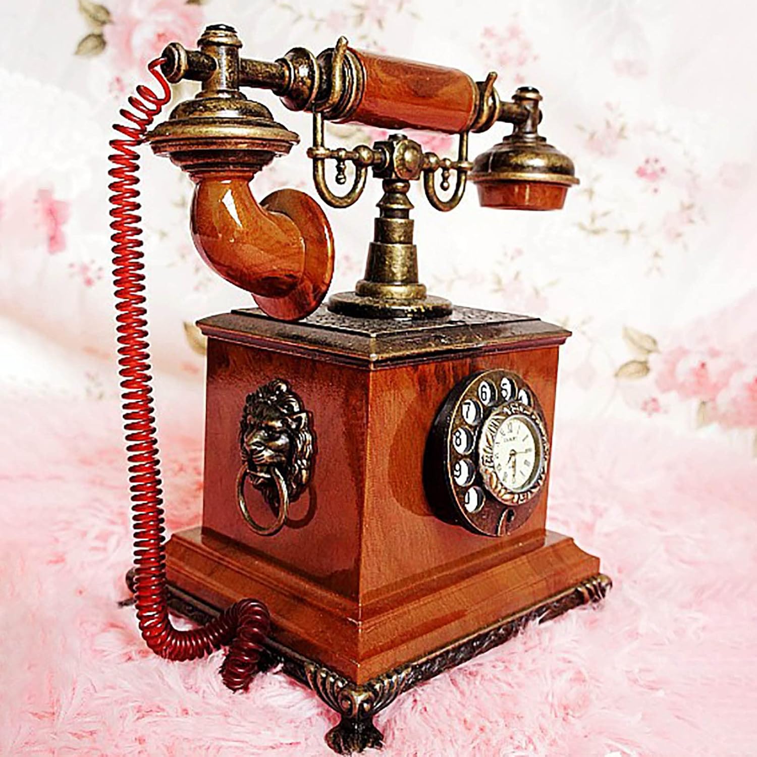 Large Creative Retro Decorative Phone Model Telephone Old Style Retro Landline Home Living Room Decor