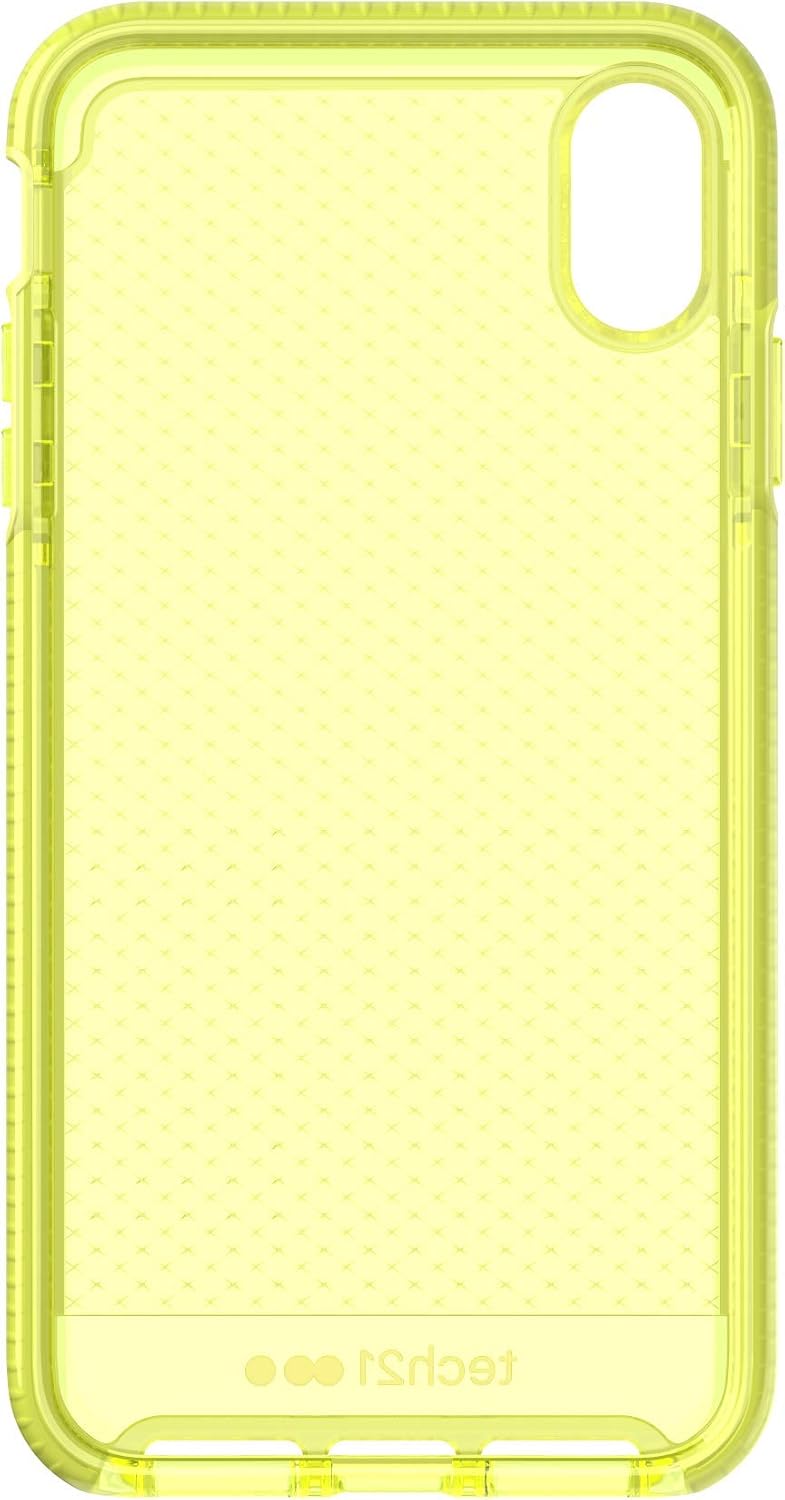 tech21 T21-6546 Evo Check Phone Case Cover for Apple iPhone Xs Max- Neon Yellow