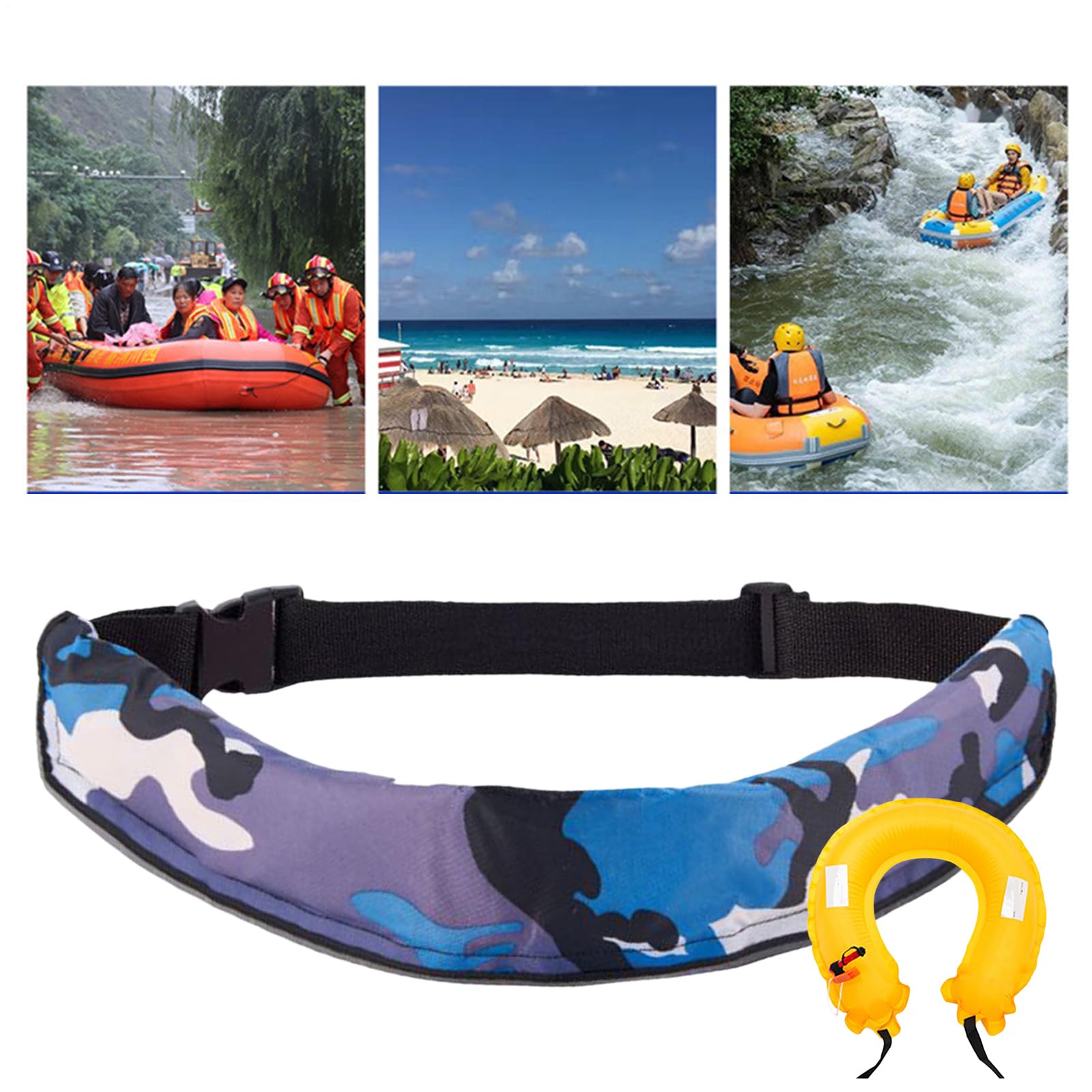 Cinturón de Flotación Salvavidas Herramienta De Supervivencia Compacta Y