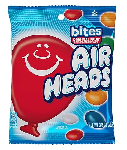 Miniatura 3 de AirHeads - 2 bolsas de dulces con sabor a frutas (cada una de 3.8 onzas)  Ideal para fiestas, bolsa de regalo de dulces, sabores -frambuesa azul,