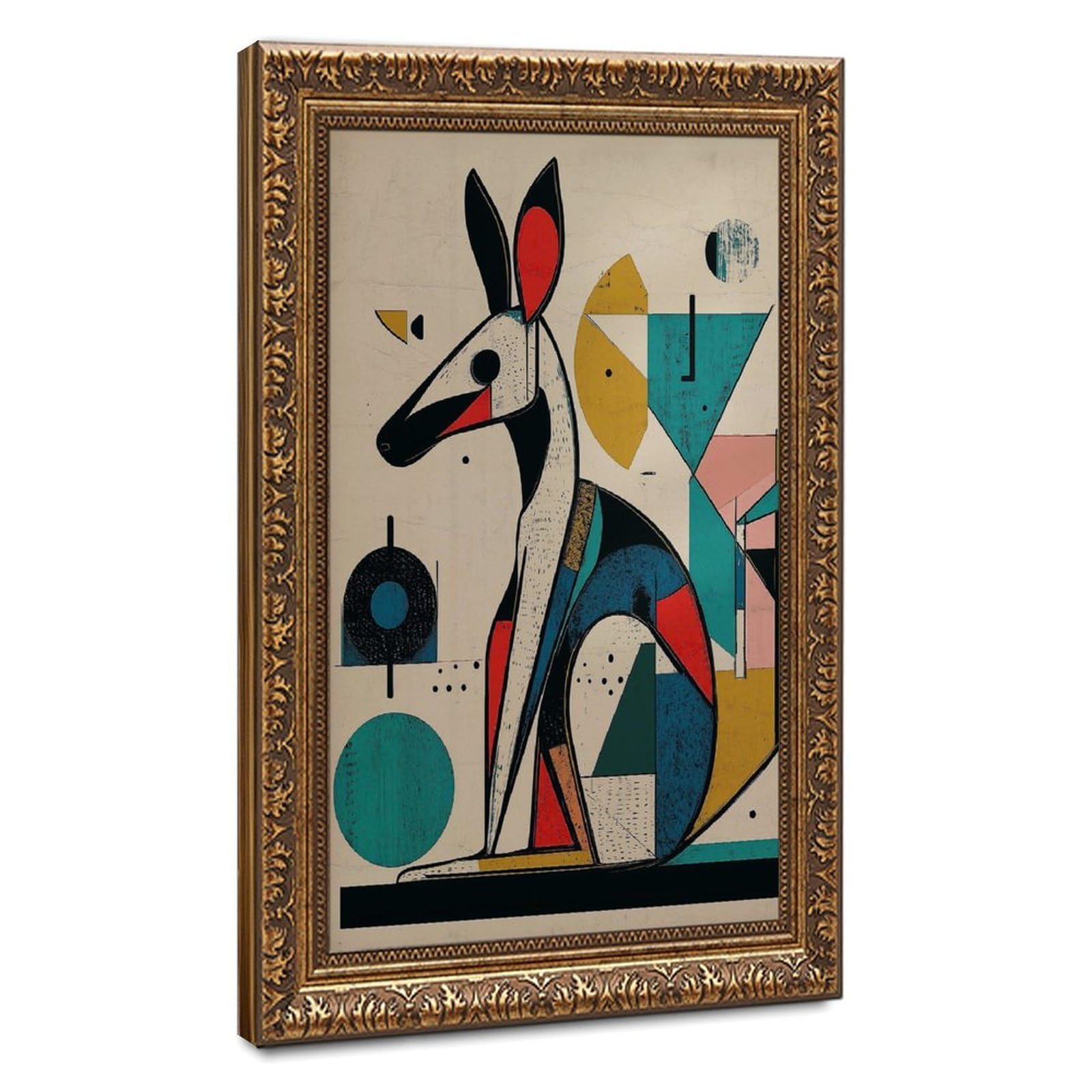 Bareronor Kangaroo Abstract Poster Canvas Poster Bedroom Decor Landscape Office Room Decor Gift 20" L X 30" W