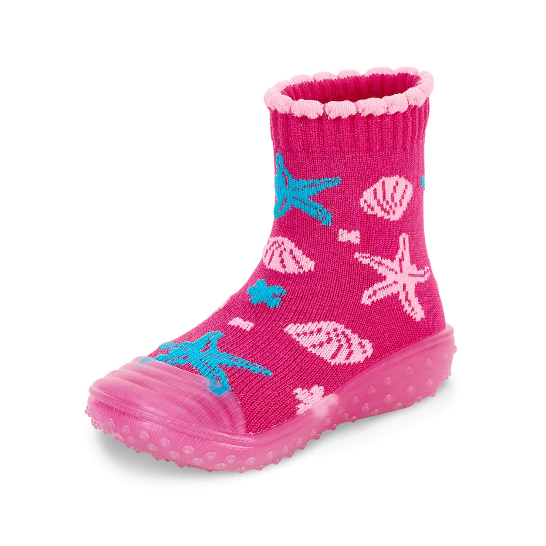 Sterntaler Baby Girls Adventure Socks Rubber Sole Water Shoe, magenta, 23/24 EU