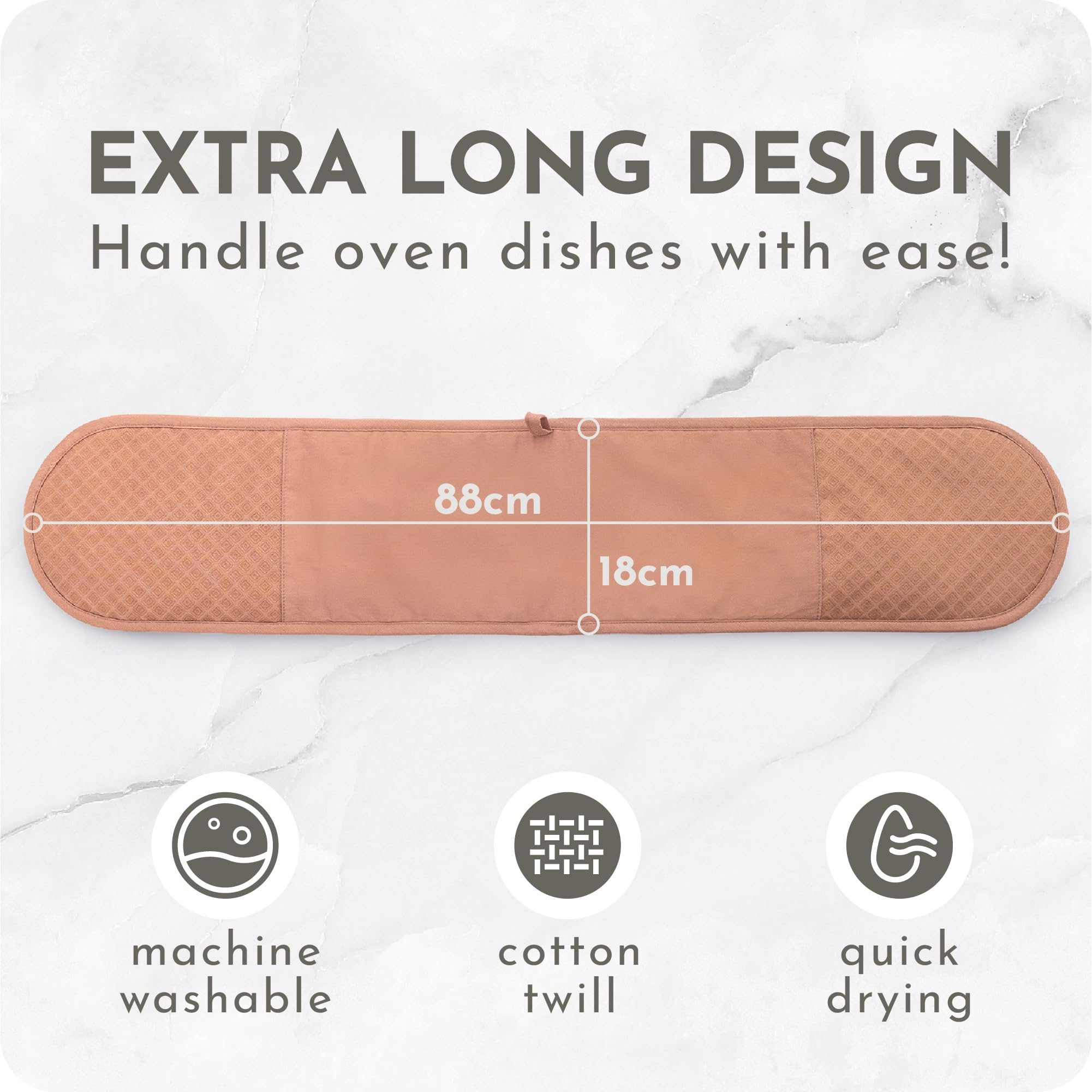 Pink Double Oven Gloves, One-Size - Image 2
