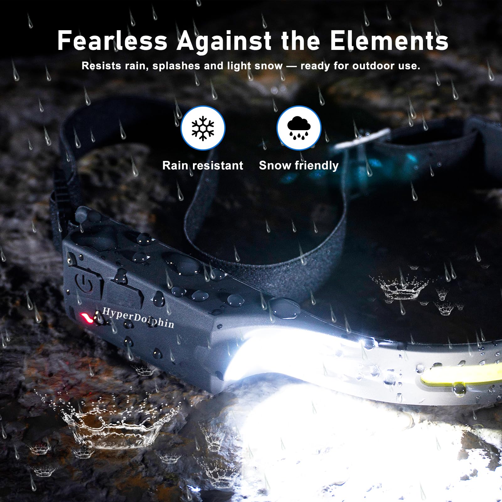 Linterna frontal LED recargable, 500 lúmenes, impermeable, haz ancho de 230°, USB-C ligero, cómodo y largo tiempo de funcionamiento, perfecto para camping, senderismo, correr, pesca, reparaciones y